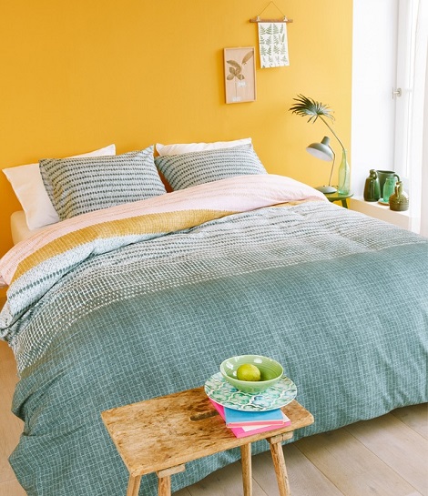 Beddinghouse Java kleur:grey green,oker,dekbedovertrek,katoen,140x 200,200x220,240x200,260 x 220 cm